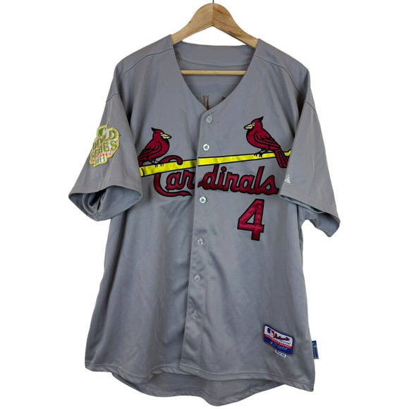 Majestic Yadier Molina Size 54 St Louis Cardinals‎ Cool Base 2011 World Series - Picture 2 of 8